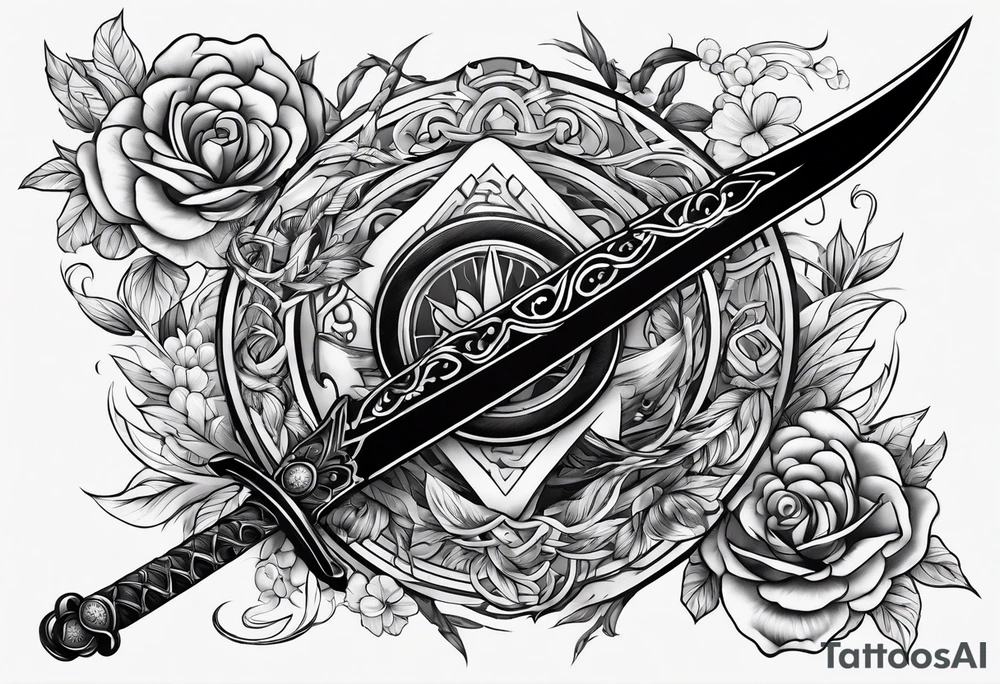 black sword tattoo idea