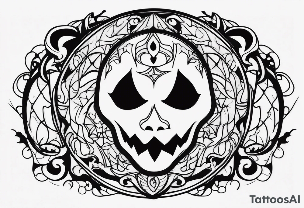 Spooky,, ghost face movie tattoo idea