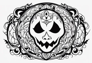 Spooky,, ghost face movie tattoo idea