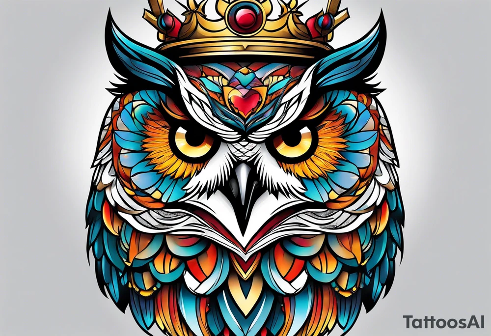 king owl tattoo idea