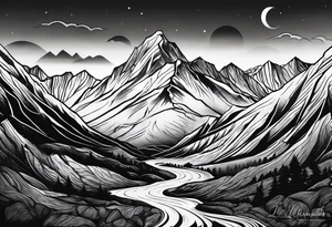 Jeremiah 1:19 tattoo with a mountain tattoo idea