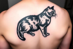 black cat tattoo idea