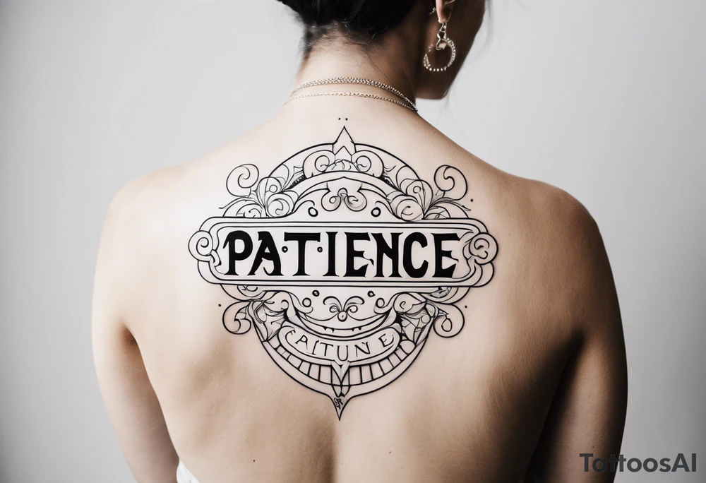 Patience is a virtue tattoo idea