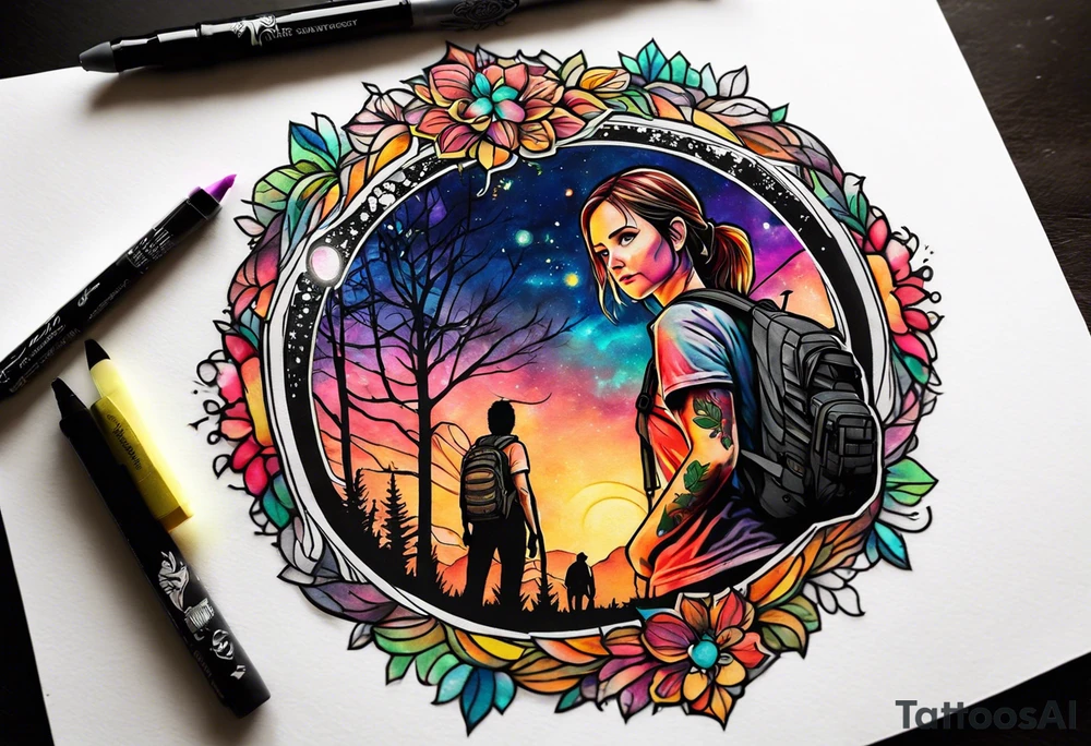 Last of Us firefly tattoo that incorporates Pride colors. I do not want any characters in this tattoo. tattoo idea