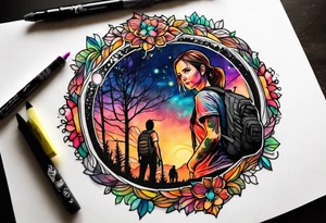 Last of Us firefly tattoo that incorporates Pride colors. I do not want any characters in this tattoo. tattoo idea