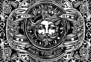 I want a tattoo design containing the letters "work hard, play hard". tattoo idea