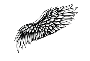 Shoulder to elbow wing tattoo idea