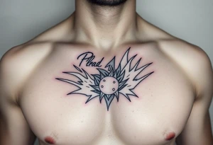 legendary dragonball z scene with energy aura and power effects tattoo idea