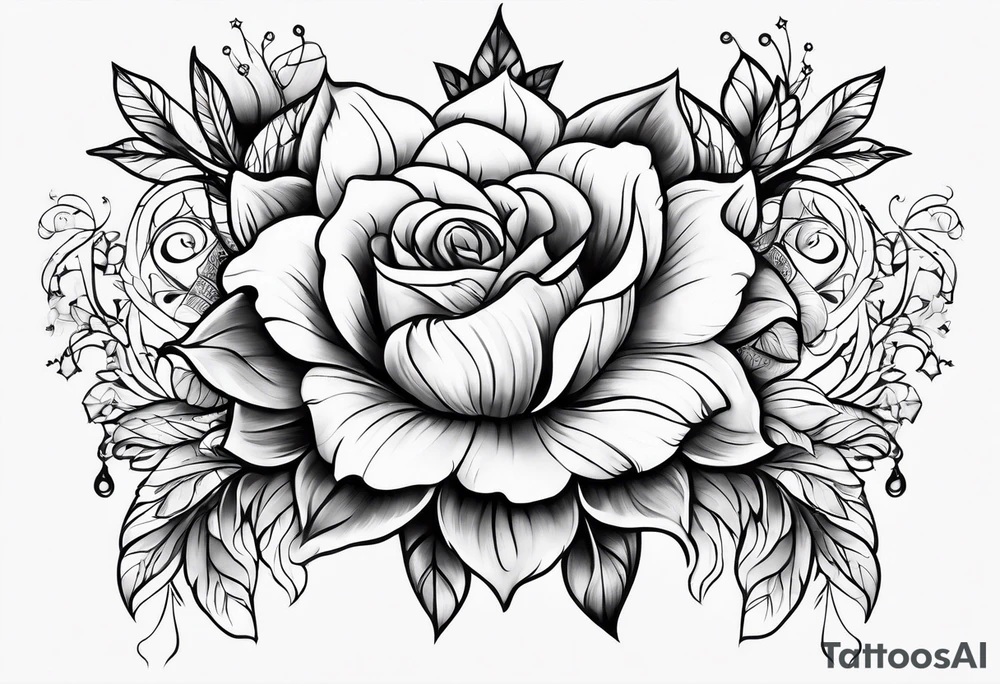 Floral Space Spine Tattoo tattoo idea