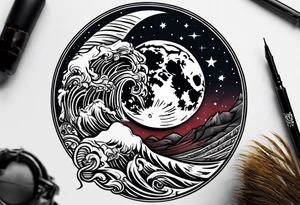 the moon is a harsh mistress tattoo idea