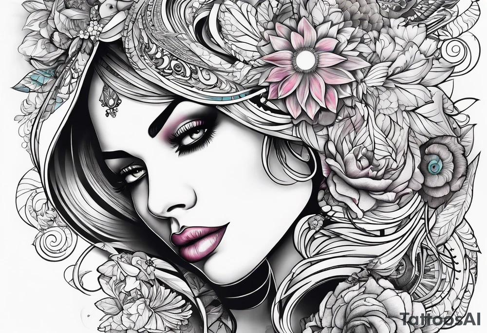 Woman tattoo idea