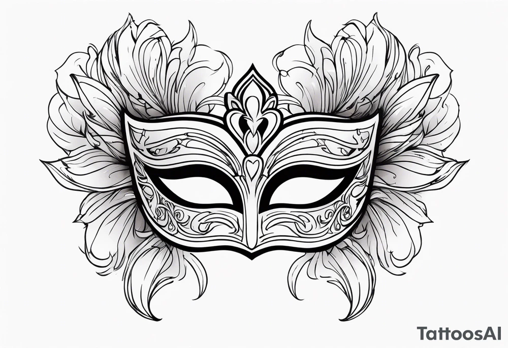 masquerade ball tattoo idea
