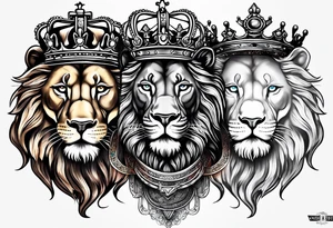 King and queen lion tattoo idea