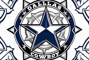 Dallas cowboys symbol with Corinthians soccer team symbol tattoo idea