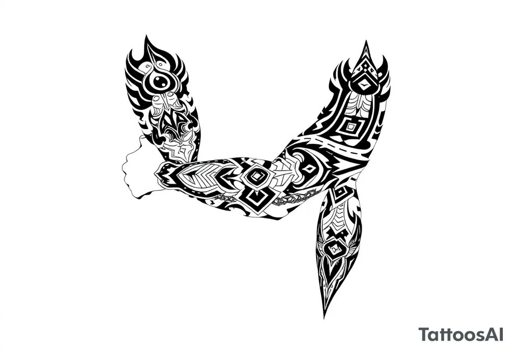 Aztec style tribal tattoo tattoo idea
