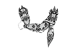 Aztec style tribal tattoo tattoo idea