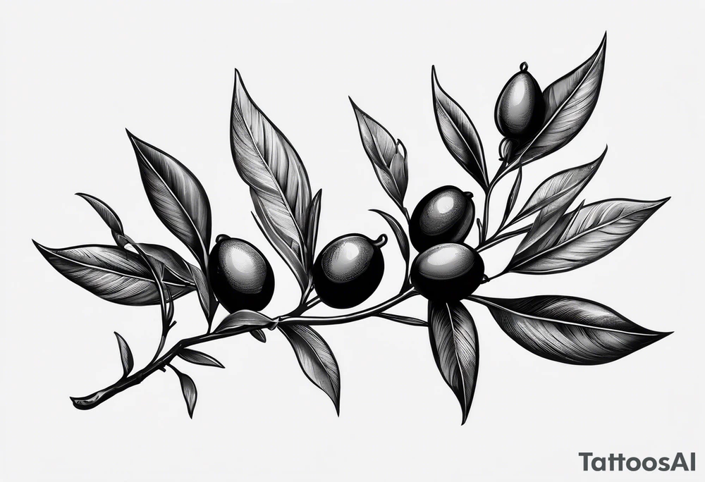 An olive branch wrap for the forearm that converts into a thorn crown at the bottom tattoo idea