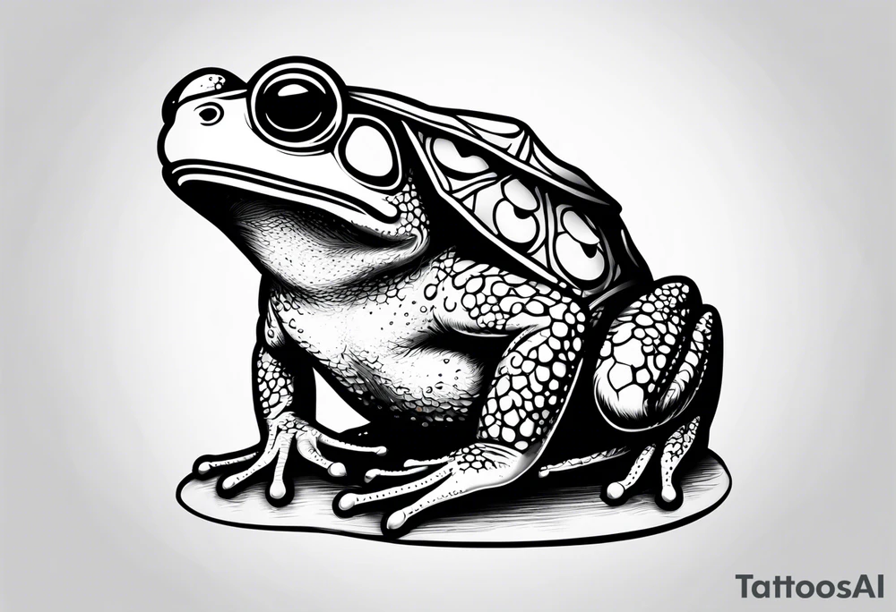 Toad with fur coat tattoo idea