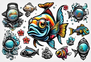 Scuba dive tattoo idea