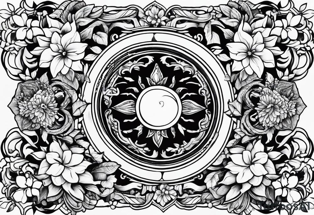 Back garden tattoo idea