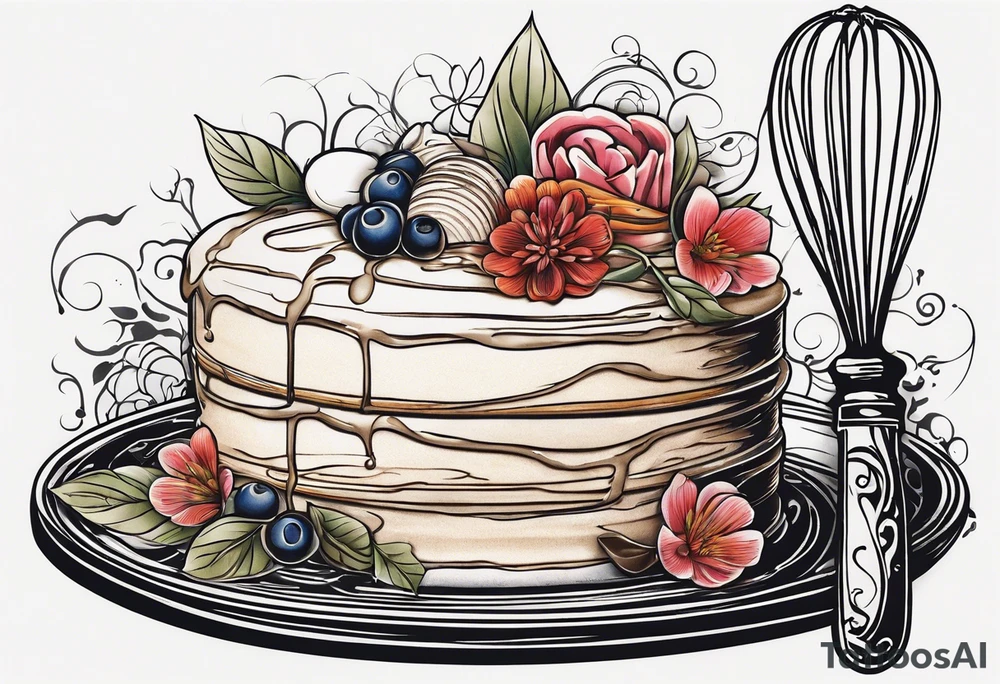 whisk, Cream, Knife, cakes resembles pastry chef tattoo idea