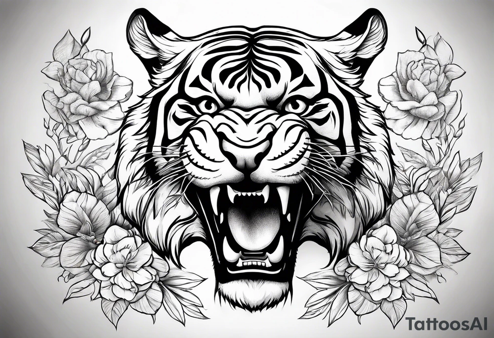 thai tiger tattoo idea