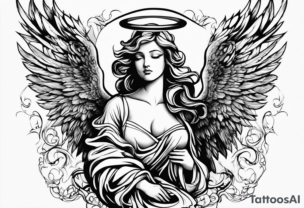 Angel shhh tattoo idea