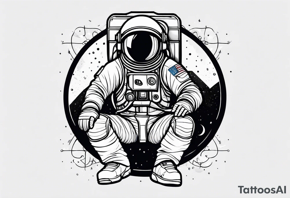 astronaut tattoo idea