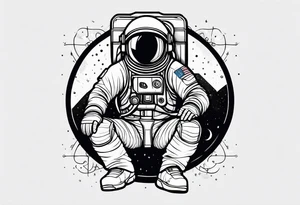 astronaut tattoo idea