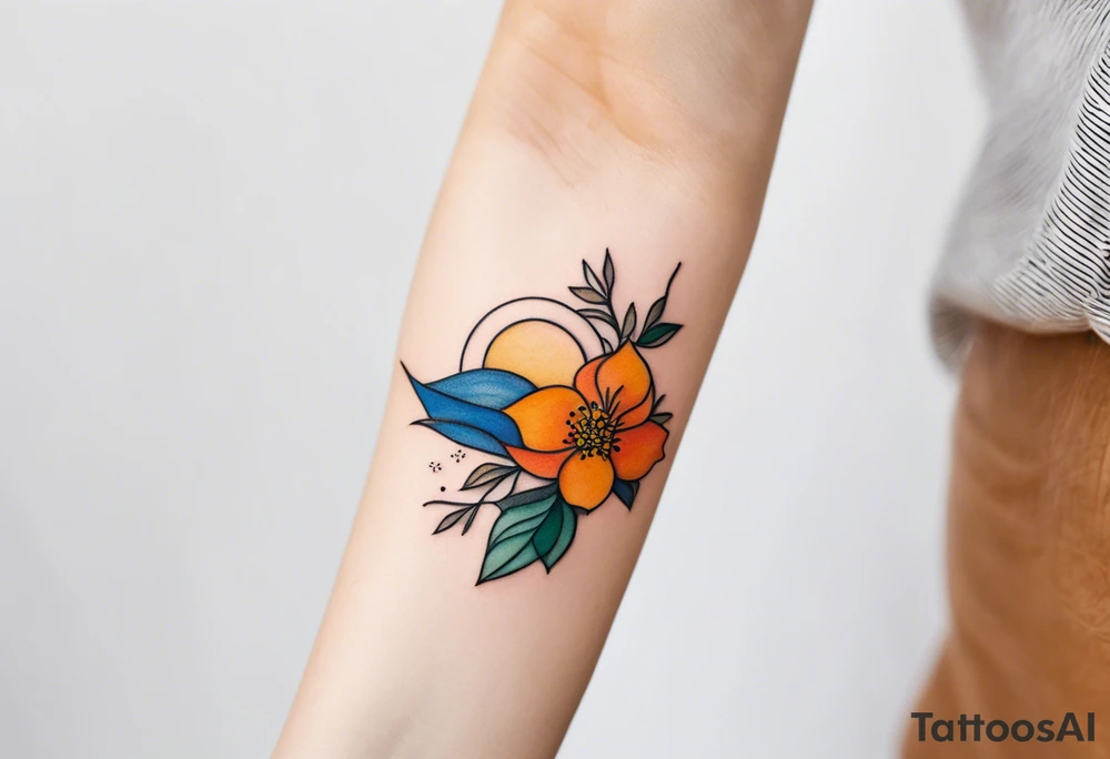 Minimalist and small tattoo on female arm. Inspired by sicilian traditional arts and aesthetics. tattoo idea