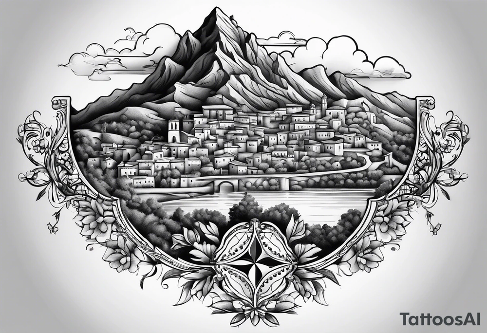 Calabria map tattoo idea