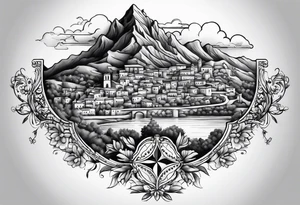 Calabria map tattoo idea