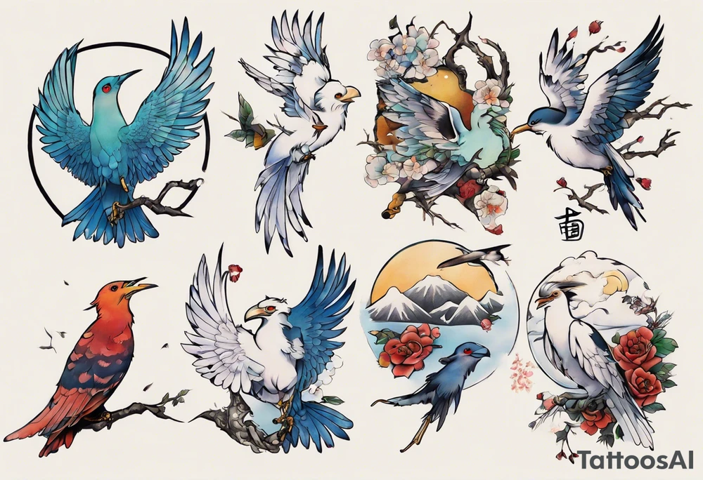 free bird tattoo idea