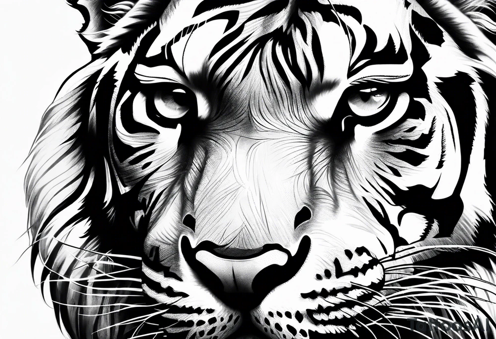 atacking tiger tattoo idea