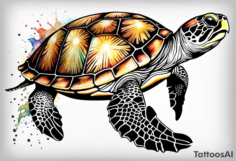 Sea turtle tattoo idea