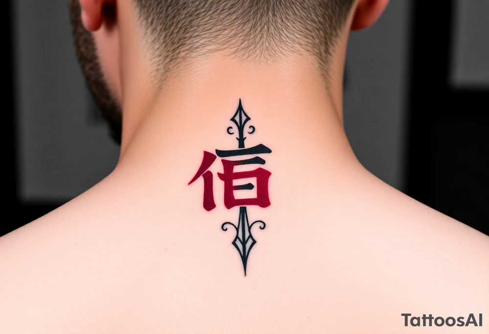 Theses japonés letter. In front of end neck
ジェファーソン
         16 
Red letter in the end of front of neck small letters tattoo idea