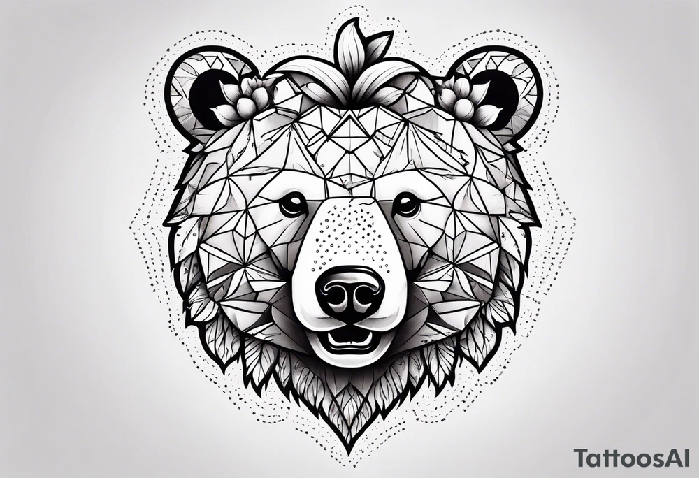 Strawberry bear tattoo idea