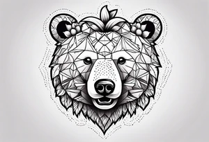 Strawberry bear tattoo idea