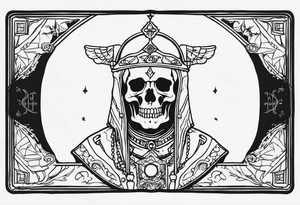 Hierophant skeleton 
tarot card tattoo idea