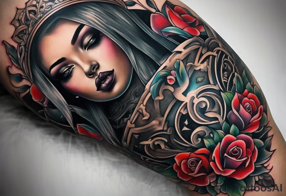 Knee tattoo tattoo idea