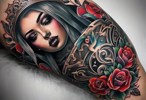 Knee tattoo tattoo idea