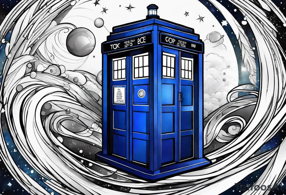 tardis in space tattoo idea