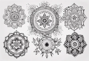 Minimalist Ornemental traditional
Mandala tattoo idea