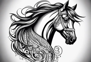 Mustang horse blood tattoo idea