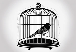 Bird in a Cage tattoo idea