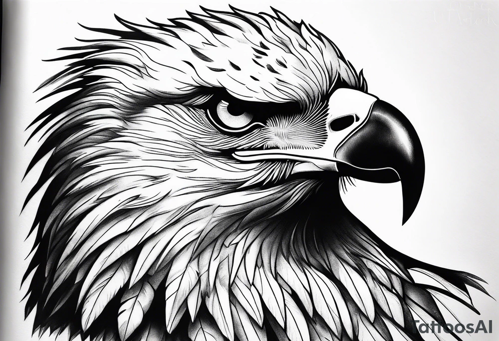 Hyper realistic black and white eagle chest tattoo tattoo idea Hyper realistic black and white eagle chest tattoo tattoo idea