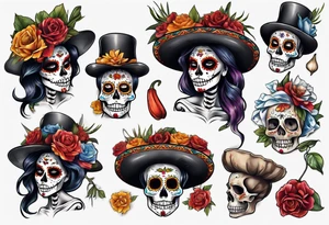 La catrina, cooking, day of the dead tattoo idea