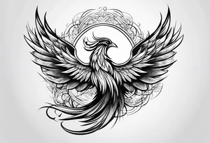Small phoenix rising up. For memory tattoo idea