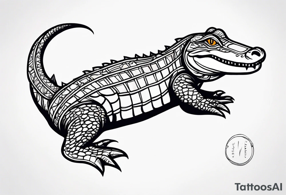 Full body Caiman tattoo idea
