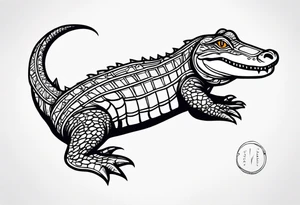 Full body Caiman tattoo idea